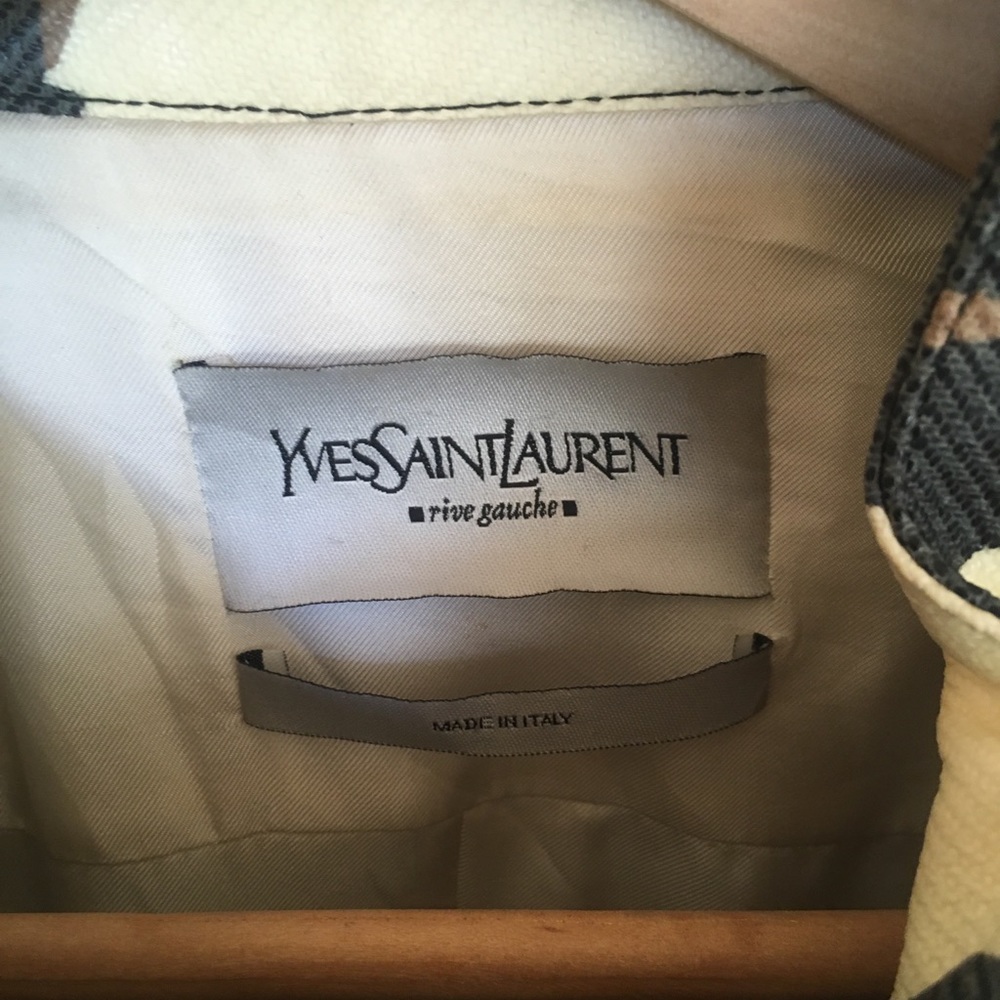 Yves St. Laurent raincoat.